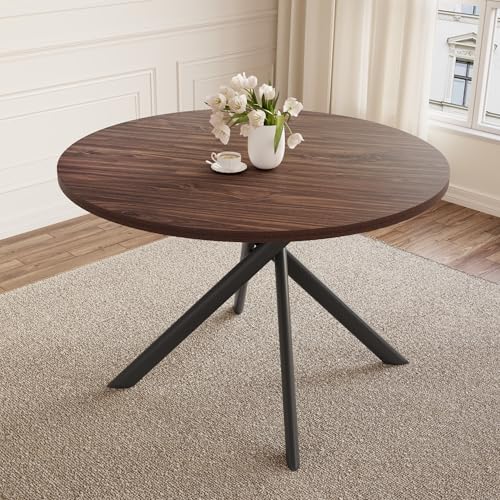 HIPIHOM 45.3 Inch Modern Round Dining Table for 4