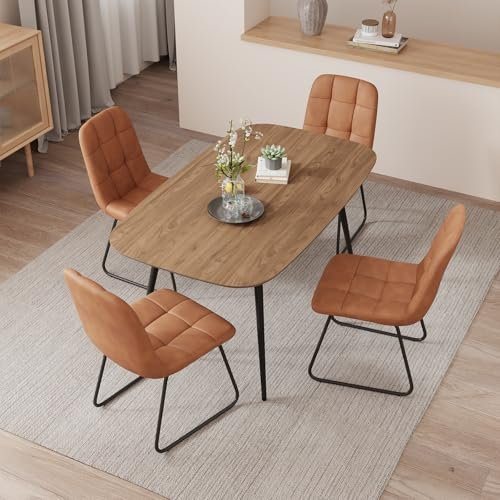 HIPIHOM 47.2'' Dining Table Set for 4