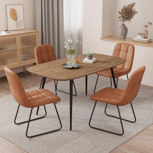 HIPIHOM 47.2'' Dining Table Set for 4